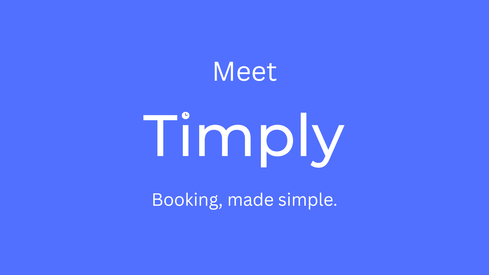 Timply launch — Booking, made simple.